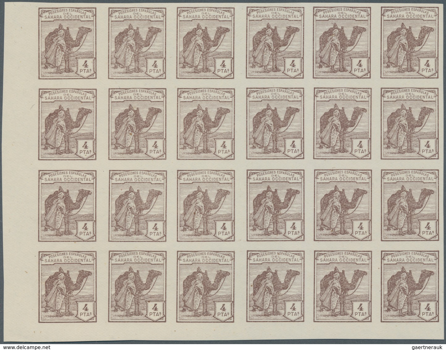 Spanisch-Sahara: 1936, Native With Dromedary Prepared Reprint But NOT ISSUED Set Of Ten Without Cont - Sahara Español