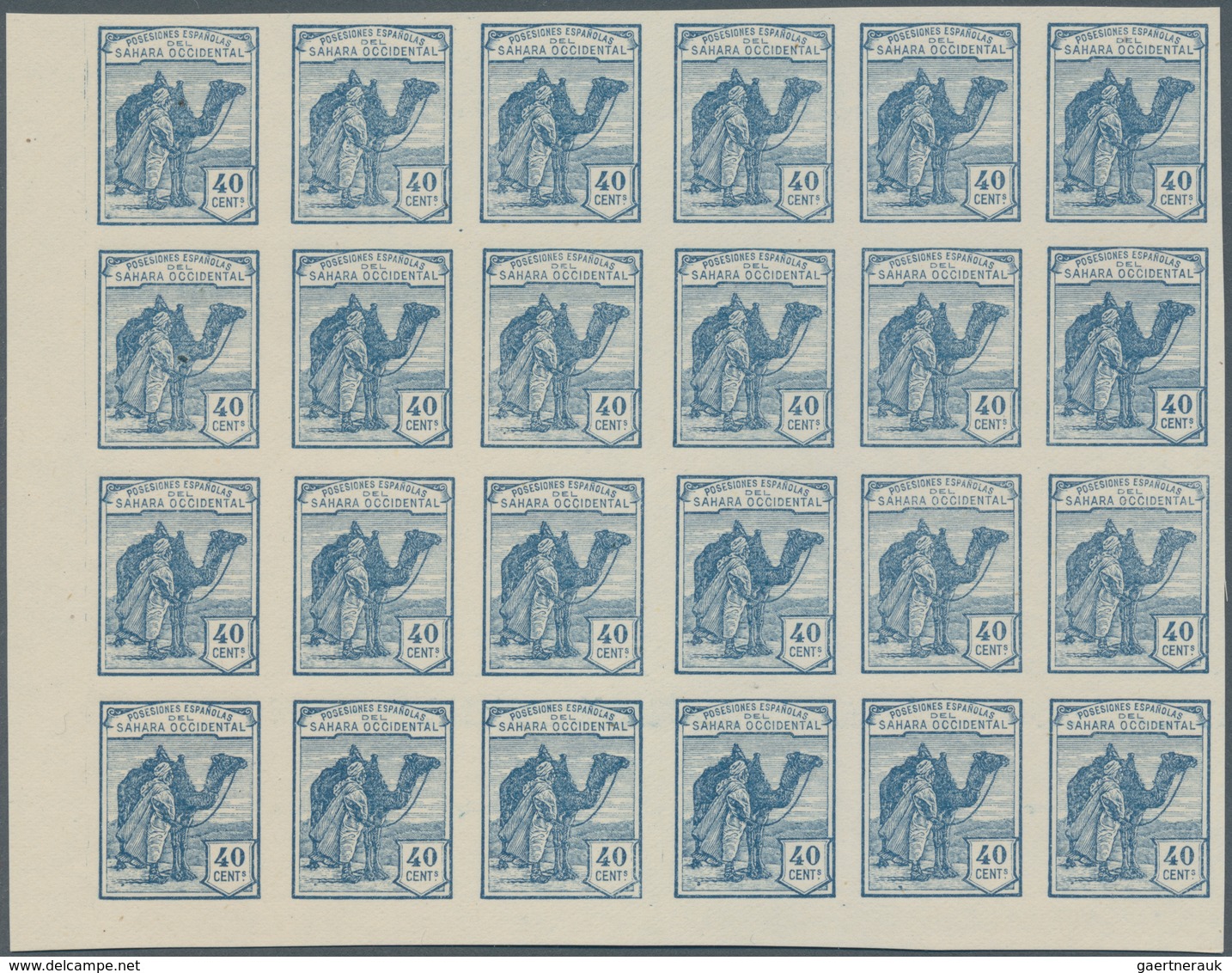 Spanisch-Sahara: 1936, Native with dromedary prepared reprint but NOT ISSUED set of ten without cont