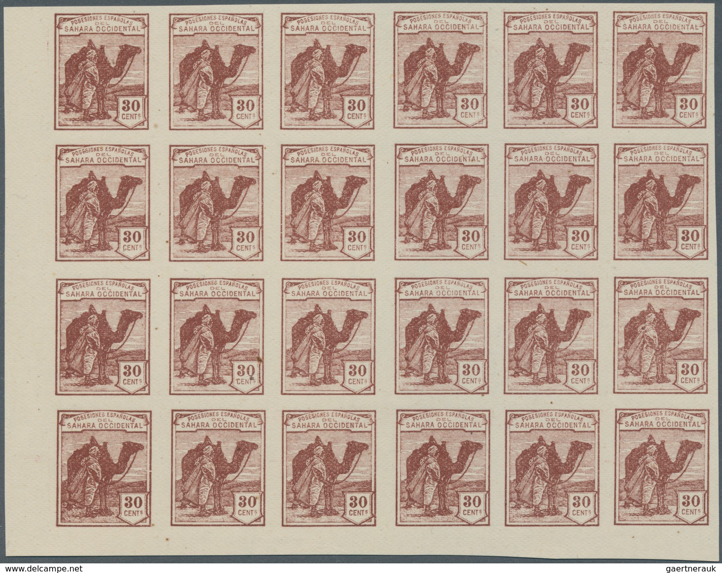 Spanisch-Sahara: 1936, Native with dromedary prepared reprint but NOT ISSUED set of ten without cont