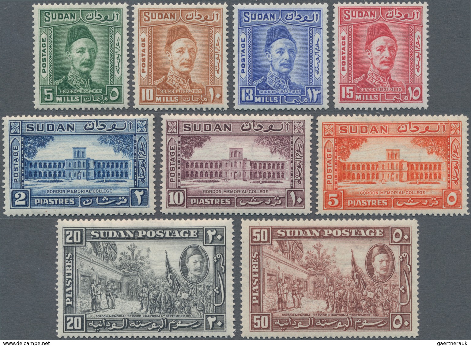 Sudan: 1931-35 Three Complete Sets Including 1935 'General Gordon' Set To 50pi., And The Two Airmail - Sudan (1954-...)