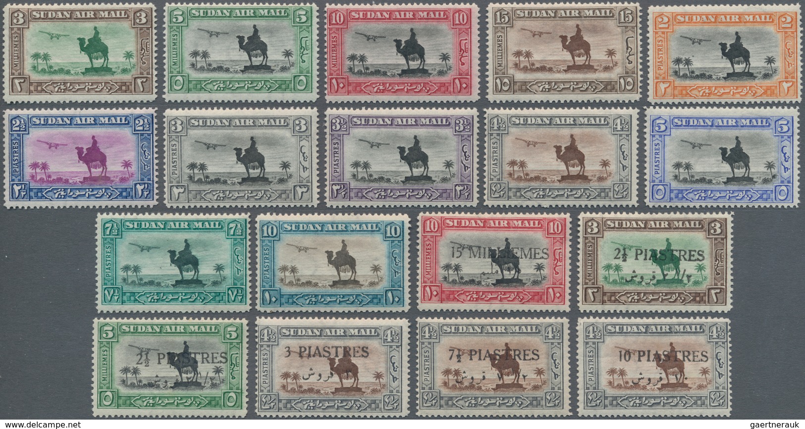 Sudan: 1931-35 Three Complete Sets Including 1935 'General Gordon' Set To 50pi., And The Two Airmail - Sudan (1954-...)