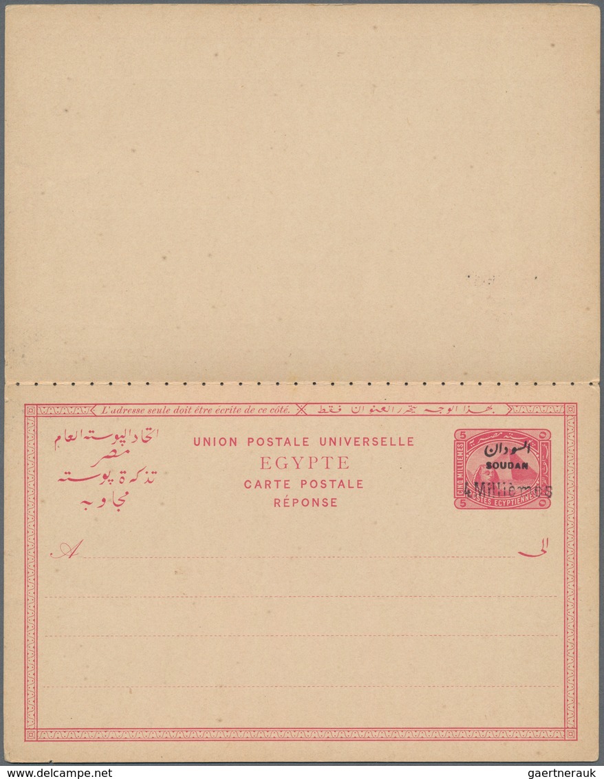 Sudan - Ganzsachen: 1899/1907: Three Different Postal Stationery Cards Used, With 1899 Card 4m. On 5 - Soedan (1954-...)