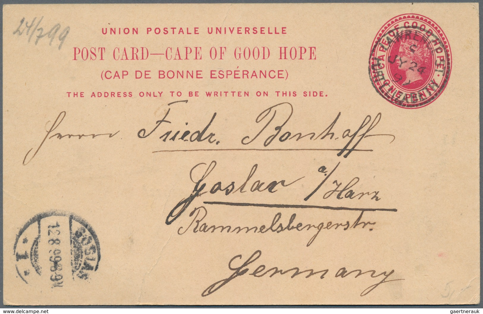 Südafrika Vorläufer: 1896-1917, Two Postal Stationery Items And A Cover, With 1) 1896 Cover From Joh - Unclassified
