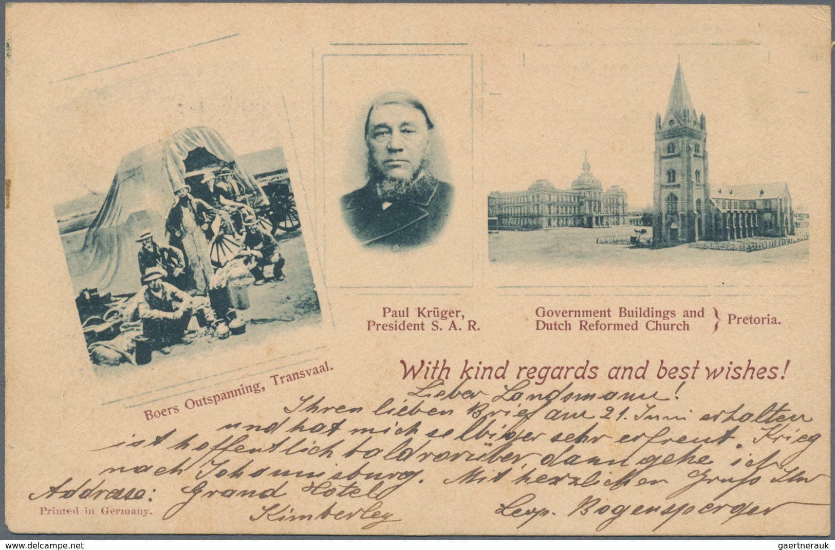 Kap Der Guten Hoffnung - Ganzsachen: 1900 (7.7.), Stat. Postcard QV In Oval 1d. Red With Picture On - Kaap De Goede Hoop (1853-1904)