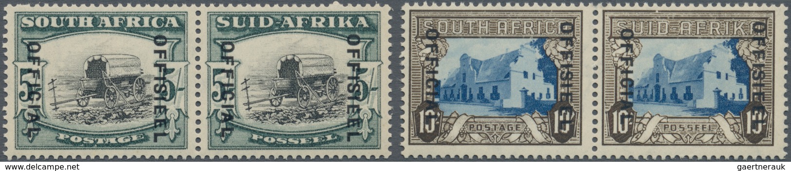 Südafrika - Dienstmarken: 1940, Pictorial Definitives Complete Set Of Two With 5s. Ox-wagon Outspann - Dienstzegels