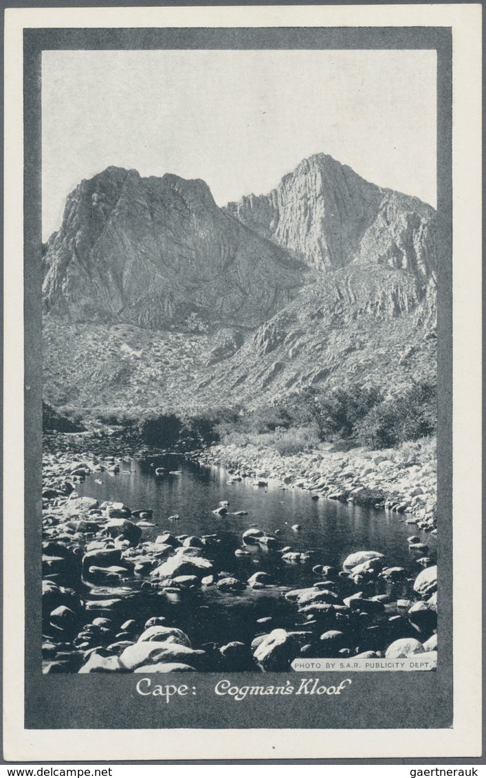 Südafrika - Ganzsachen: 1927, six pictorial stat. postcards ship-type 1½d. brown/black with differen