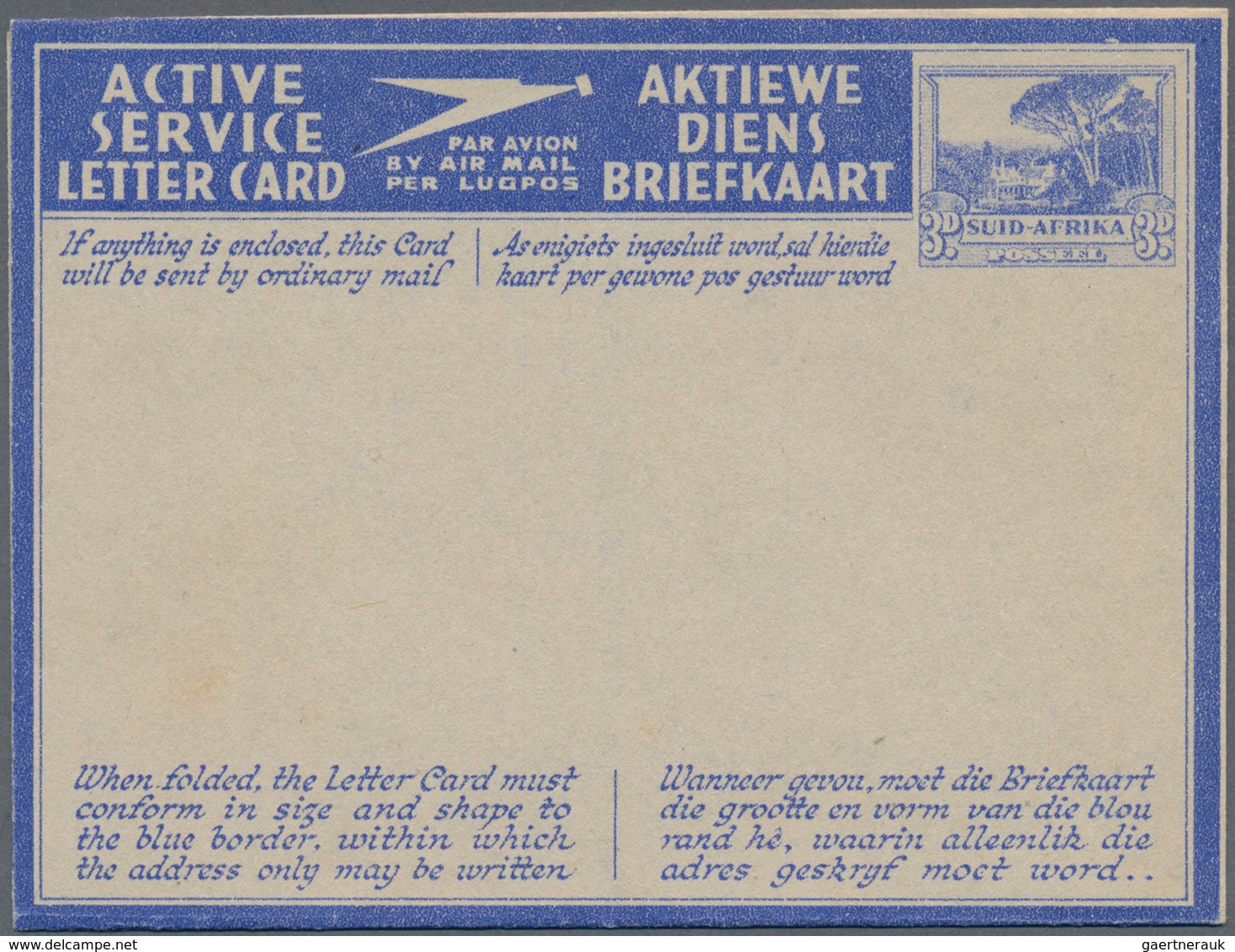 Südafrika - Ganzsachen: 1941/1943, Four Different Types Of ACTIVE SERVICE LETTER CARDS 3d. Blue 'Sou - Other & Unclassified