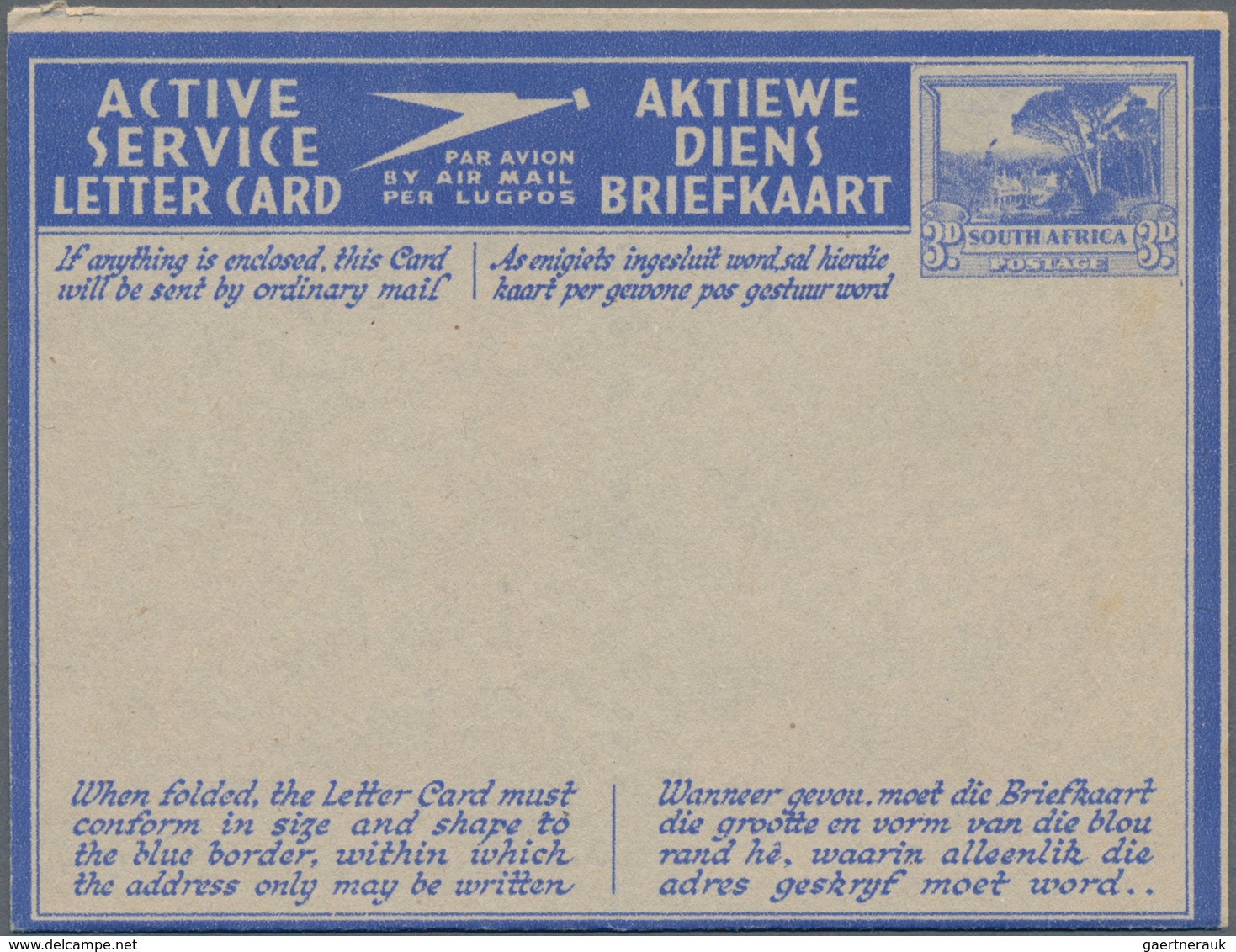 Südafrika - Ganzsachen: 1941/1943, Four Different Types Of ACTIVE SERVICE LETTER CARDS 3d. Blue 'Sou - Andere & Zonder Classificatie