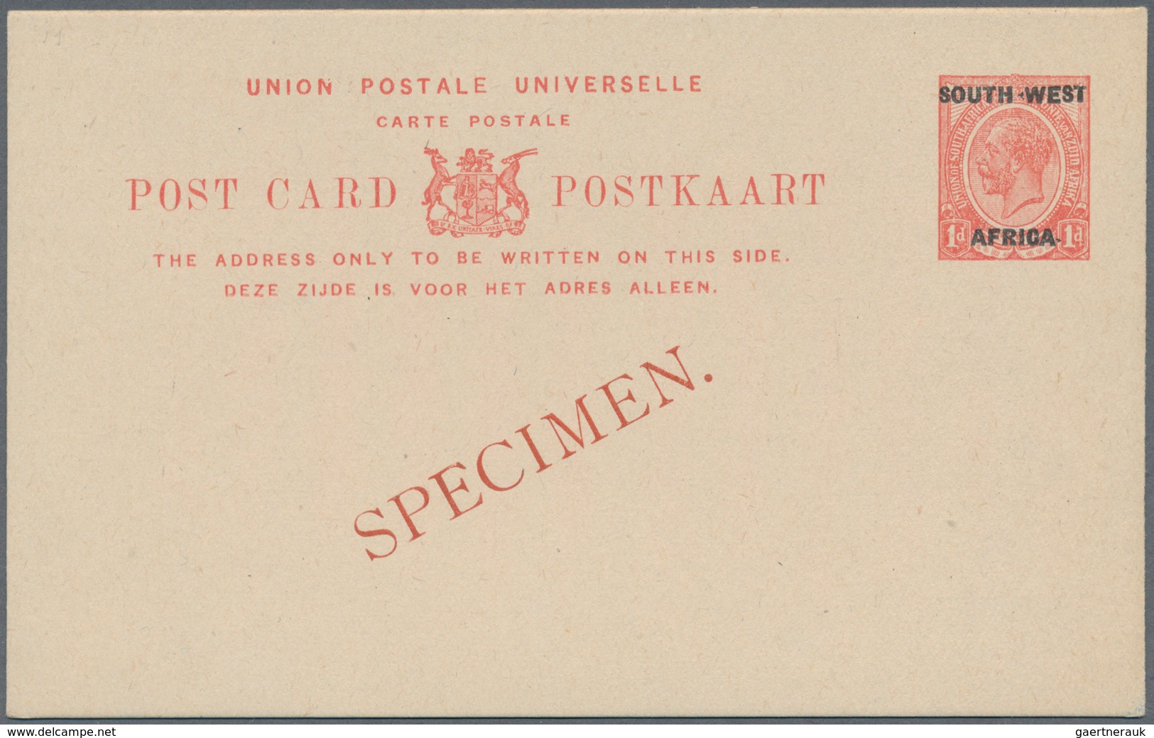 Südwestafrika: 1923/1930 (ca.), POSTAL STATIONERY: attractive group with nine different items all wi