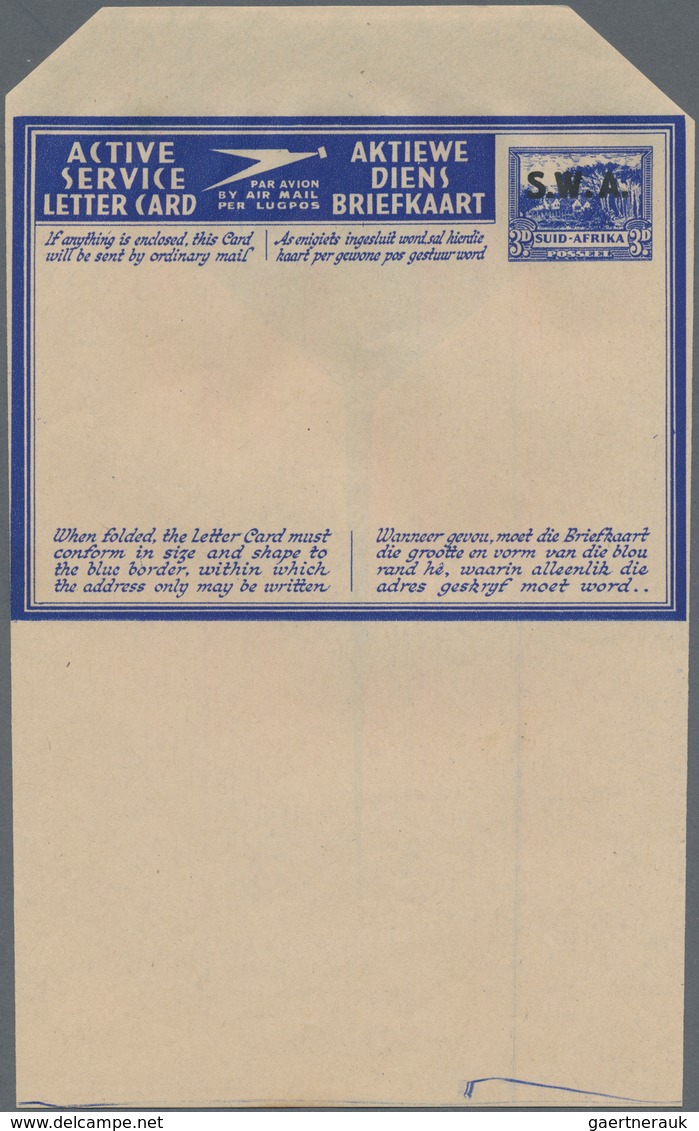 Südwestafrika: 1942 Unused Aerogram For The Military Mail (ACTIVE SERVICE) With Overprint S.W.A. Typ - Zuidwest-Afrika (1923-1990)