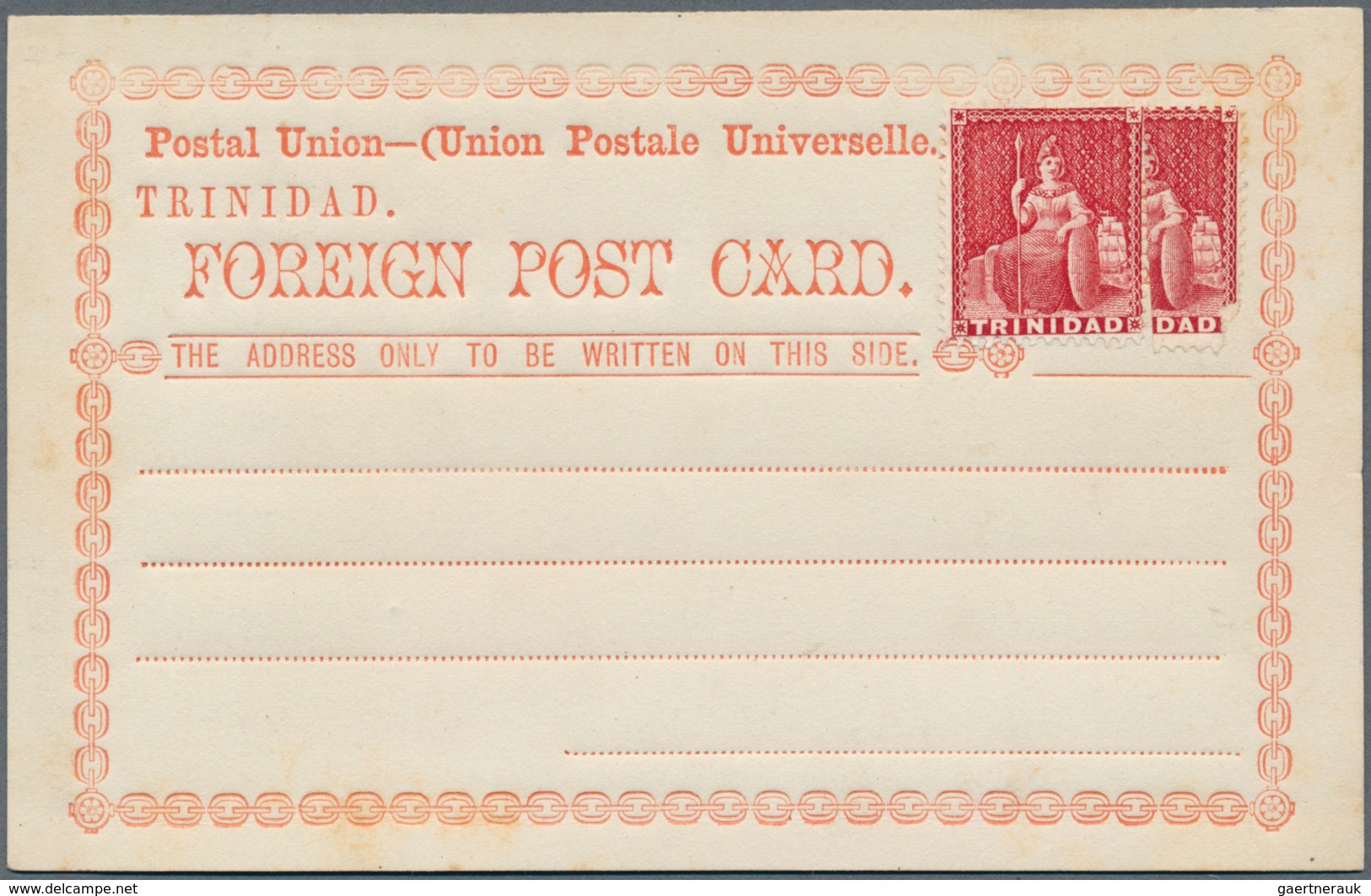 Trinidad Und Tobago: 1879/1882, Three Official Pre-paid Postcard Forms: 1. HALFPENNY Mauve And (1d) - Trinidad En Tobago (1962-...)