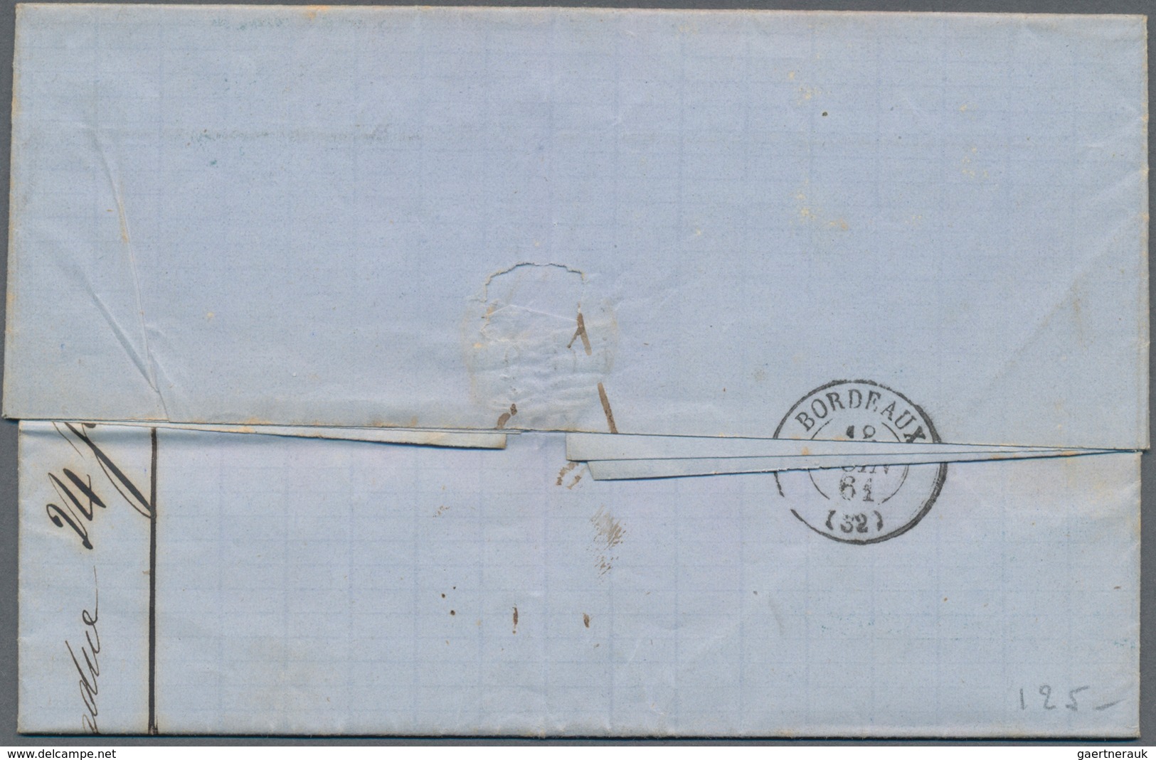 Uruguay: 1861, "ADMON DE CORREOS MONTEVIDEO" Oval Postmark And Octagon Ship-post Cancel URUGUAY On F - Uruguay