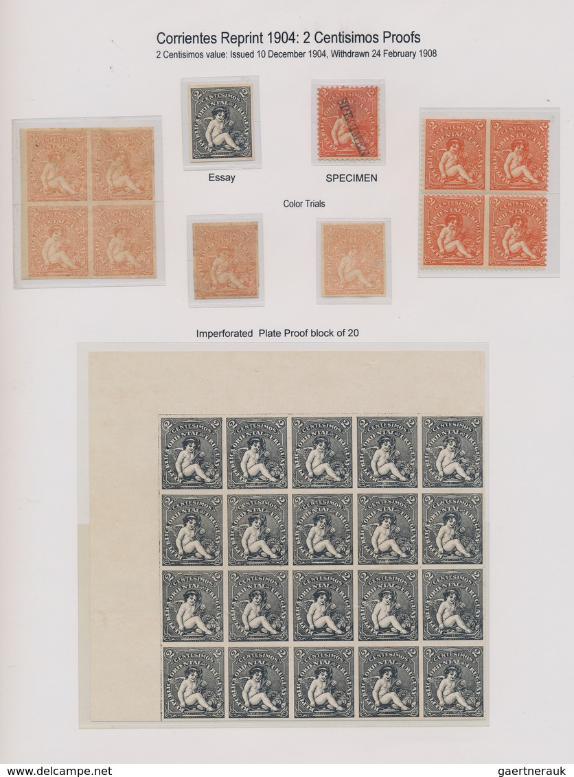 Uruguay: 1904, Corrientes Issue Lithographed, 2c. Orange, Specialised Assortment Incl. Imperf. Plate - Uruguay