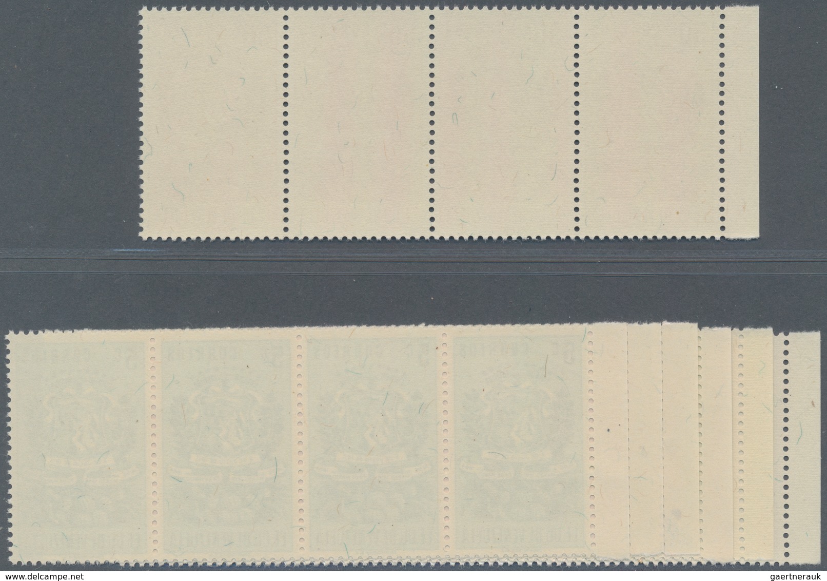 Venezuela: 1951, Coat Of Arms ‚TACHIRA‘ Normal Stamps Complete Set Of Seven In Horizontal Strips Of - Venezuela