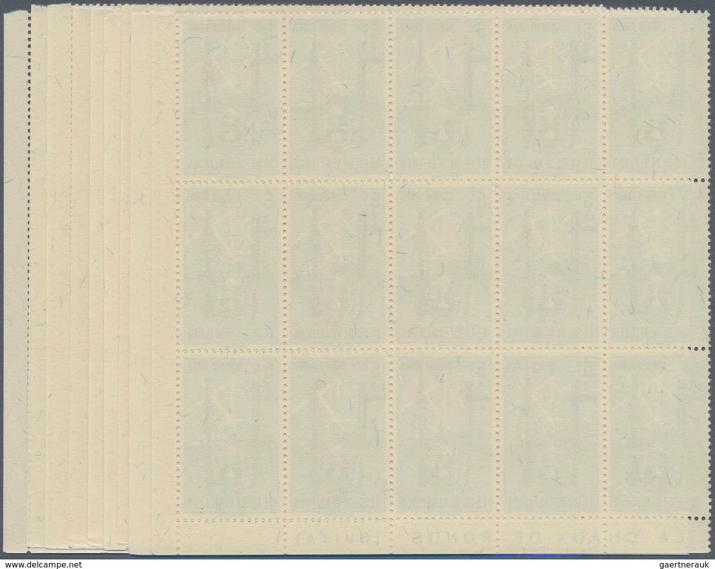 Venezuela: 1951, Coat Of Arms 'ZULIA‘ Airmail Stamps Complete Set Of Nine In Blocks Of 15 From Lower - Venezuela