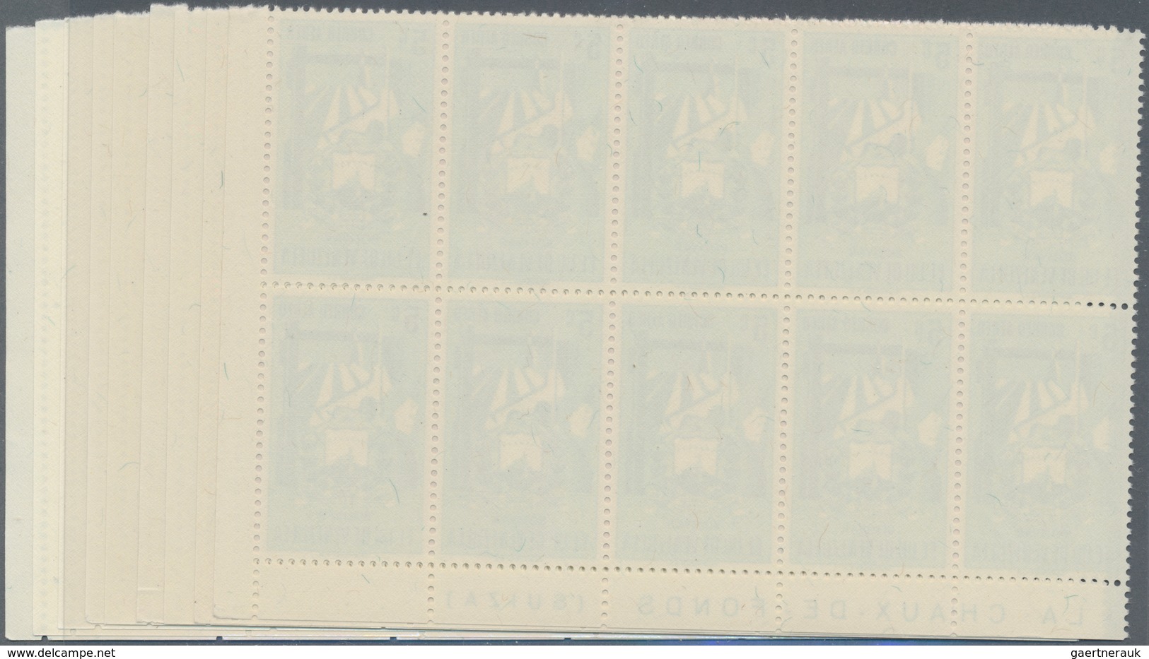 Venezuela: 1952, Coat Of Arms 'BOLIVAR‘ Airmail Stamps Complete Set Of Nine In Blocks Of Ten From Lo - Venezuela