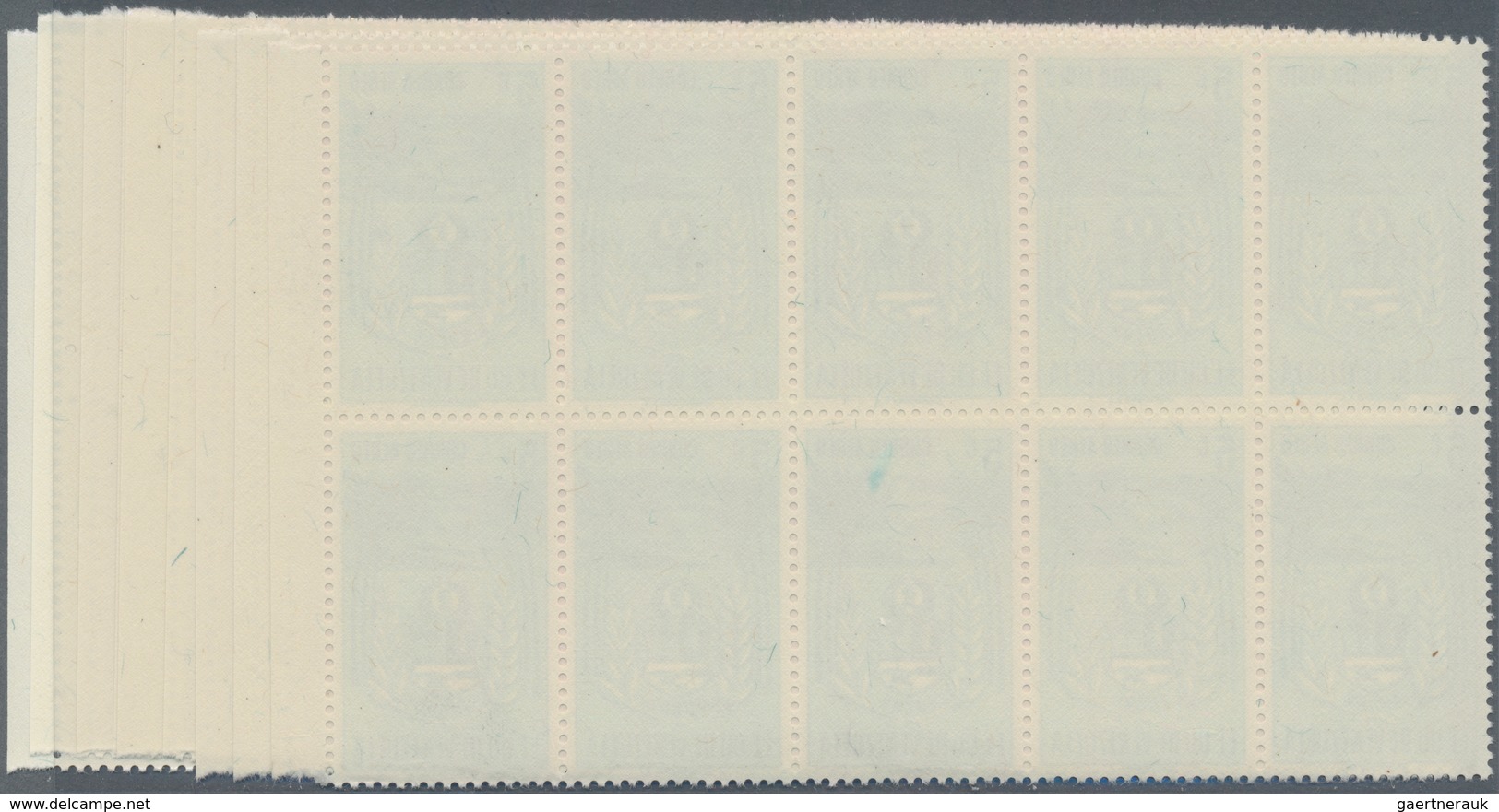 Venezuela: 1952, Coat Of Arms 'SUCRE‘ Airmail Stamps Complete Set Of Nine In Blocks Of Ten From Righ - Venezuela