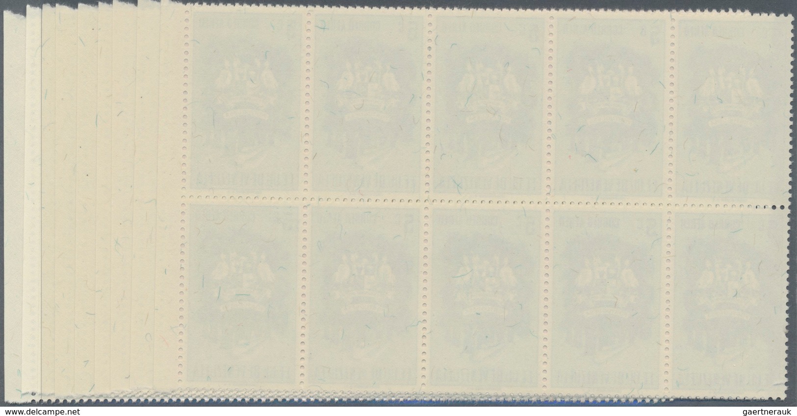 Venezuela: 1953, Coat Of Arms 'PORTUGUESA‘ Airmail Stamps Complete Set Of Nine In Blocks Of Ten From - Venezuela