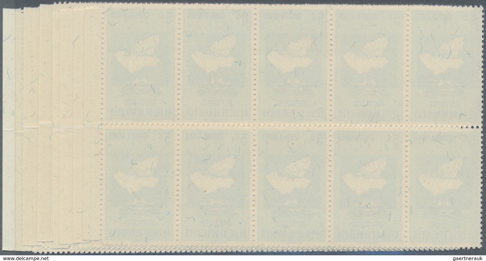 Venezuela: 1953, Coat Of Arms 'DELTA AMACURO‘ Airmail Stamps Complete Set Of Nine In Blocks Of Ten F - Venezuela