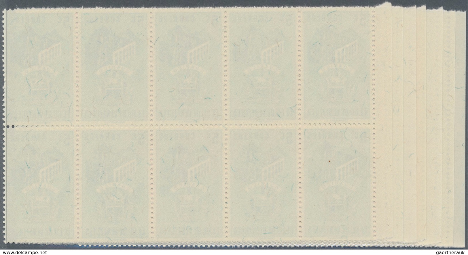 Venezuela: 1953, Coat Of Arms 'GUARICO‘ Normal Stamps Complete Set Of Seven In Blocks Of Ten From Le - Venezuela