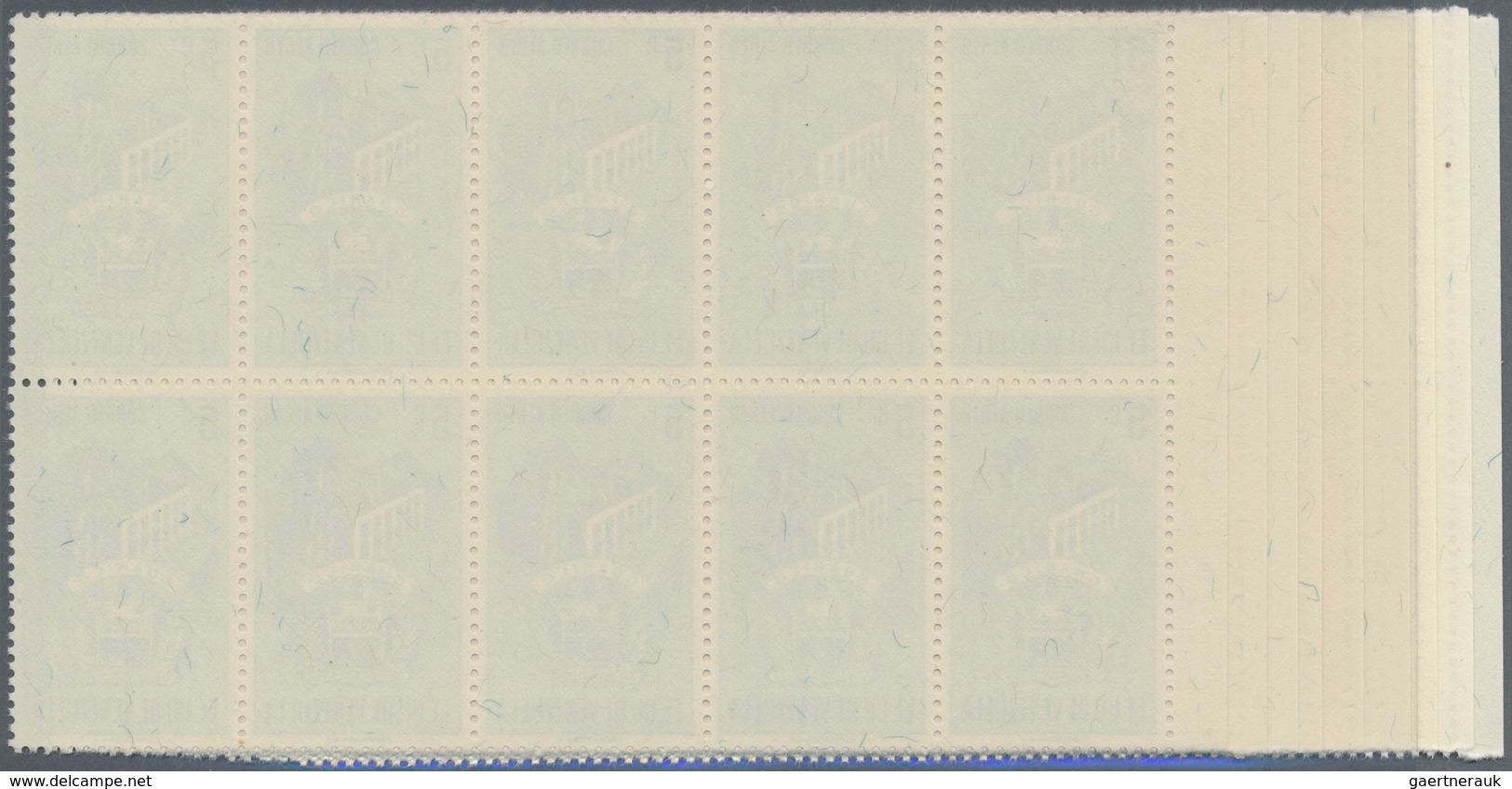 Venezuela: 1953, Coat Of Arms 'GUARICO‘ Airmail Stamps Complete Set Of Nine In Blocks Of Ten From Le - Venezuela