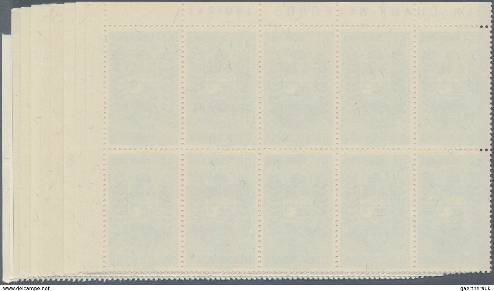 Venezuela: 1953, Coat Of Arms 'BARINAS‘ Airmail Stamps Complete Set Of Nine In Blocks Of Ten From Di - Venezuela