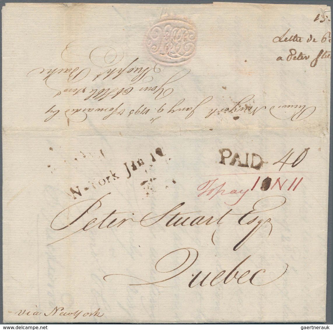 Vereinigte Staaten Von Amerika - Stampless Covers: ^1794, Folded Letter From London Dated "13 Th Sep - …-1845 Prephilately