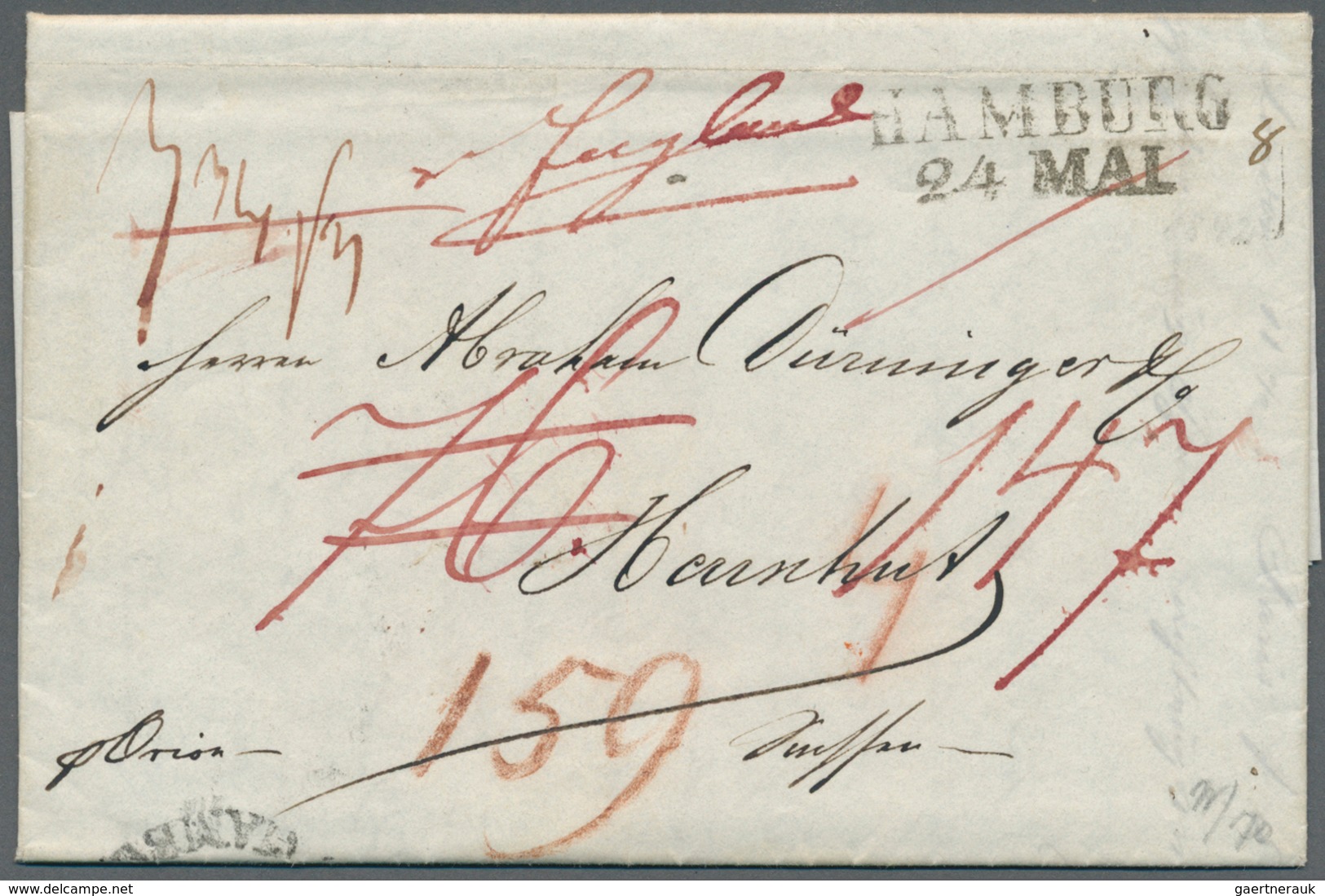 Vereinigte Staaten Von Amerika - Stampless Covers: 1842, Folded Letter From New Orleans (dated 20.Mä - …-1845 Voorfilatelie