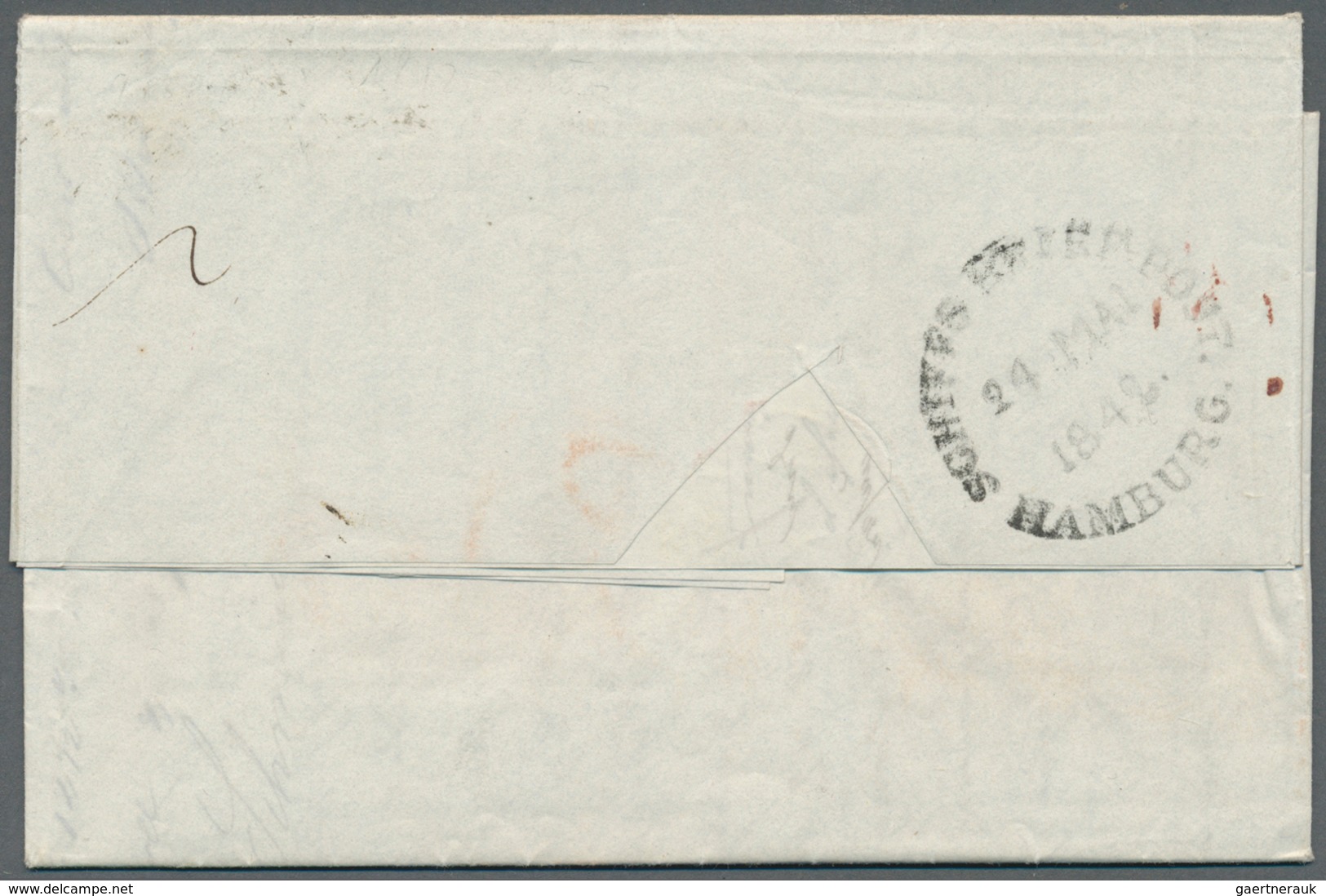 Vereinigte Staaten Von Amerika - Stampless Covers: 1842, Folded Letter From New Orleans (dated 20.Mä - …-1845 Prephilately