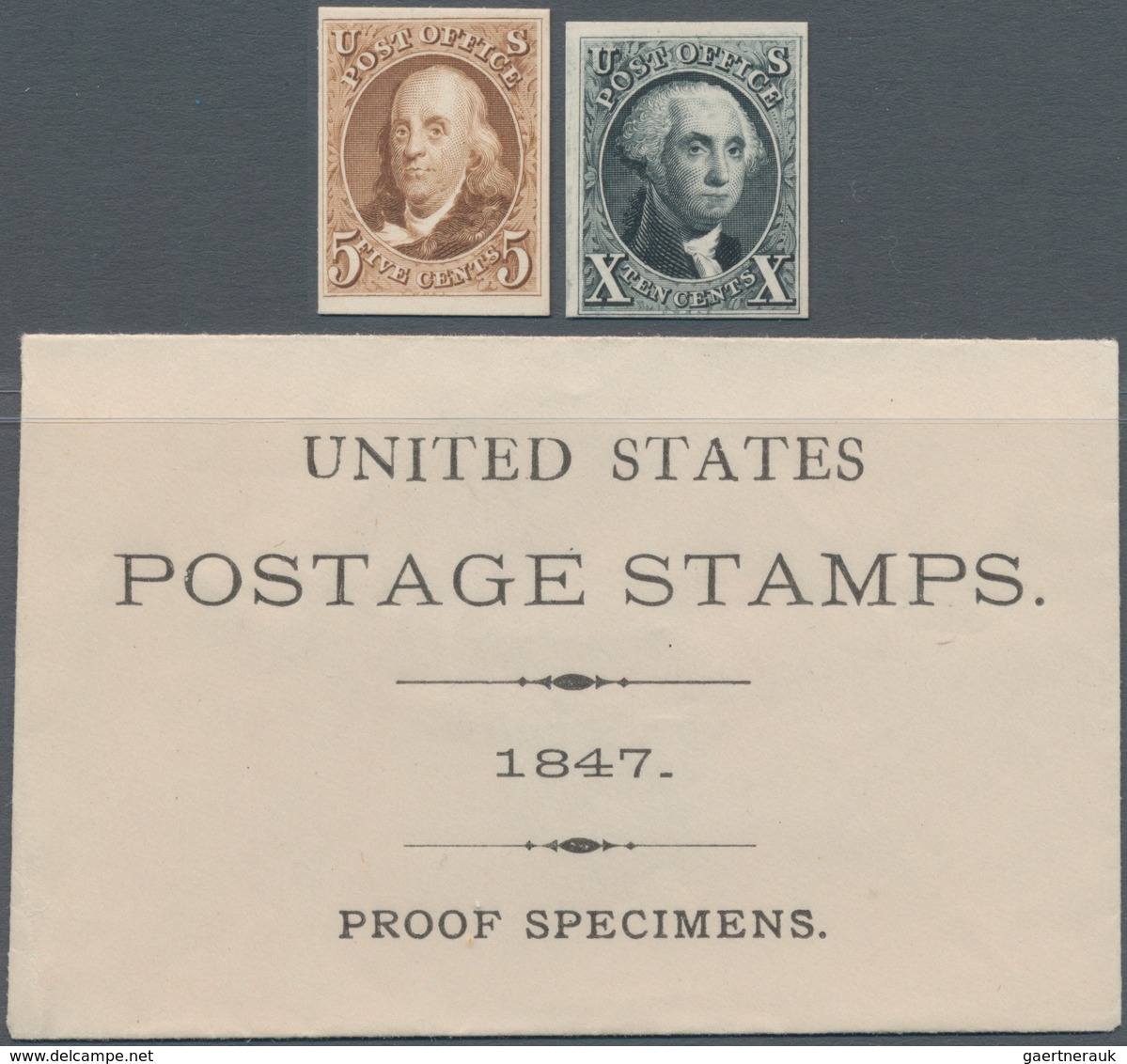 Vereinigte Staaten Von Amerika: 5c Red Brown, 10c Black, 1875 Reproductions Of 1847 Issues, Plate Pr - Andere & Zonder Classificatie