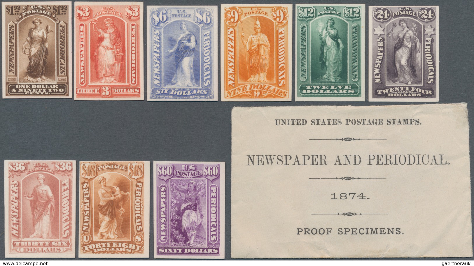 Vereinigte Staaten Von Amerika: Newspaper Plate Proofs On Card (Scott PR9P4-PR32P4), Complete Set, A - Andere & Zonder Classificatie
