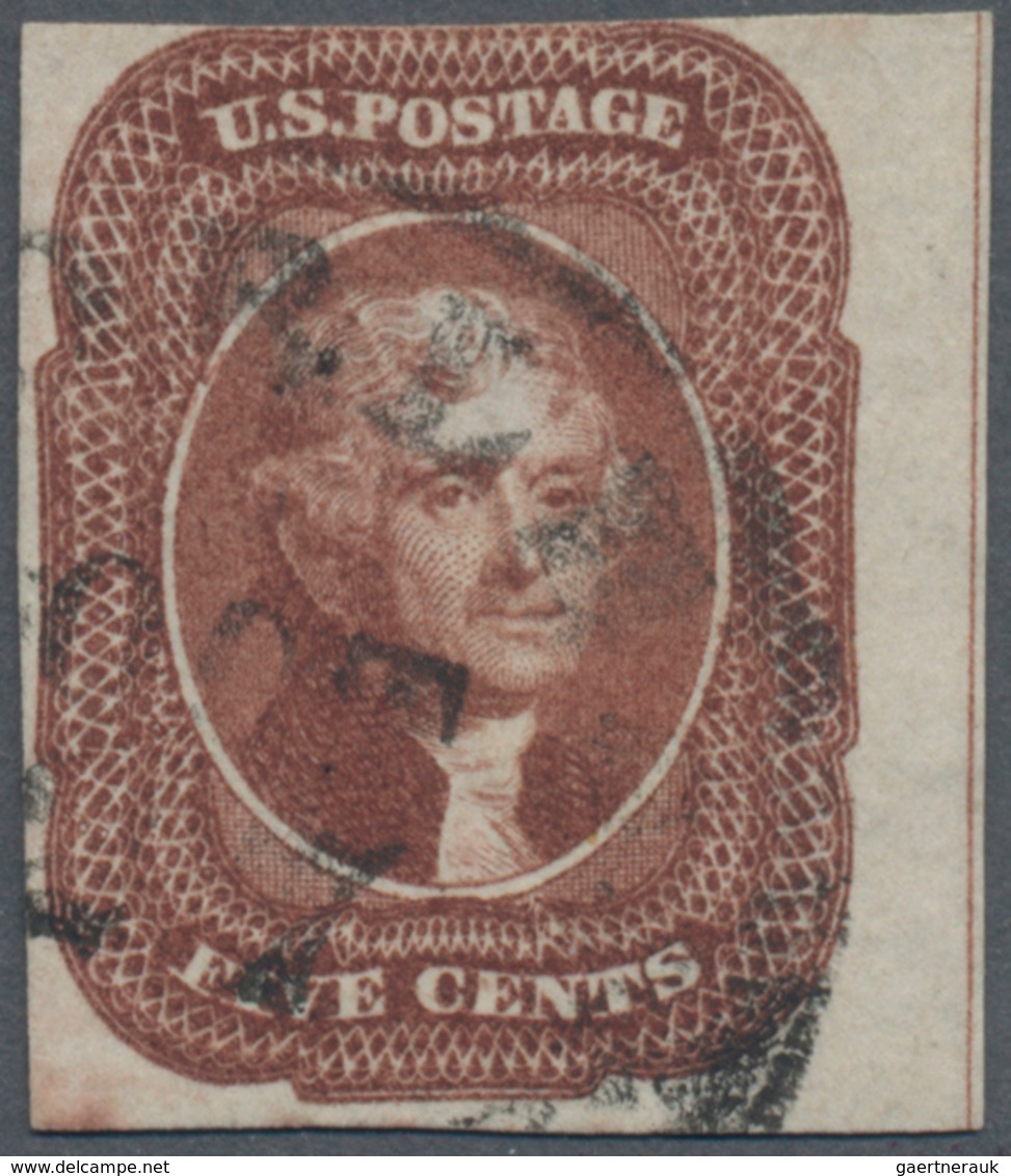 Vereinigte Staaten Von Amerika: 5c Jefferson 1863 (Scott 12), Very Wide Margin At Right With Vertica - Other & Unclassified