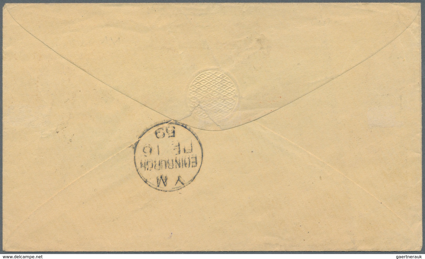 Vereinigte Staaten Von Amerika: 1859, Small Envelope Franked With Margin Pair 12 Cent Washington Can - Other & Unclassified