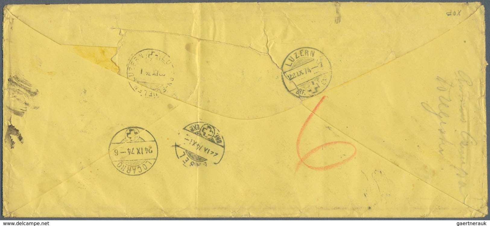 Vereinigte Staaten Von Amerika: 1870, Registered Envelope (vert. Fold) Bearing 10 C Jefferson In Str - Altri & Non Classificati