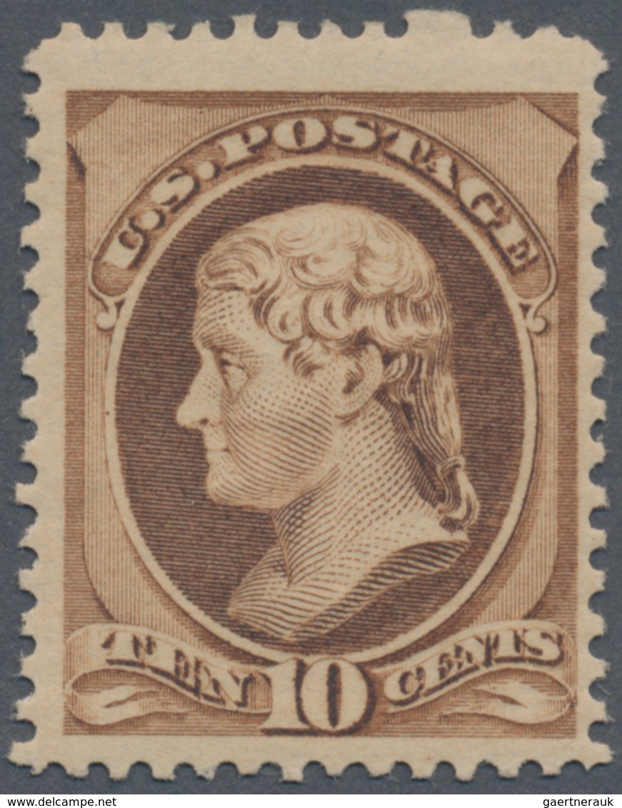 Vereinigte Staaten Von Amerika: 10c Jefferson 1882 Issue (Scott 209), Never Hinged, Large Margins, F - Other & Unclassified