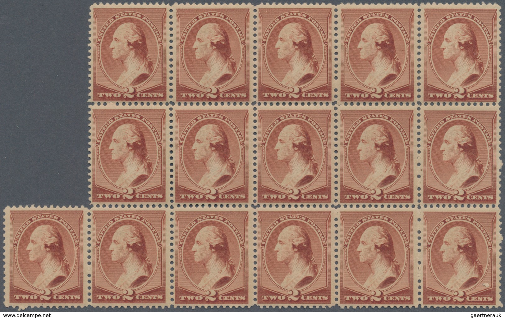 Vereinigte Staaten Von Amerika: 2c Red Brown 1883 Issue (Scott 210), Blocks Of Sixteen, Six, And Fiv - Other & Unclassified