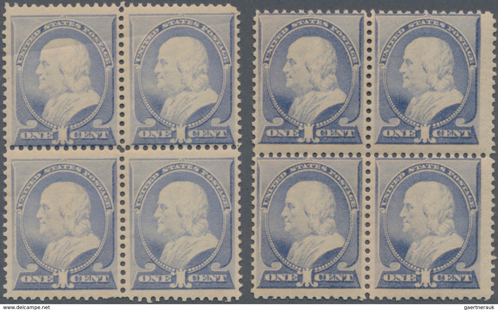 Vereinigte Staaten Von Amerika: 1c Franklin 1887 Issue (Scott 212), Never Hinged Bottom Left Corner - Andere & Zonder Classificatie