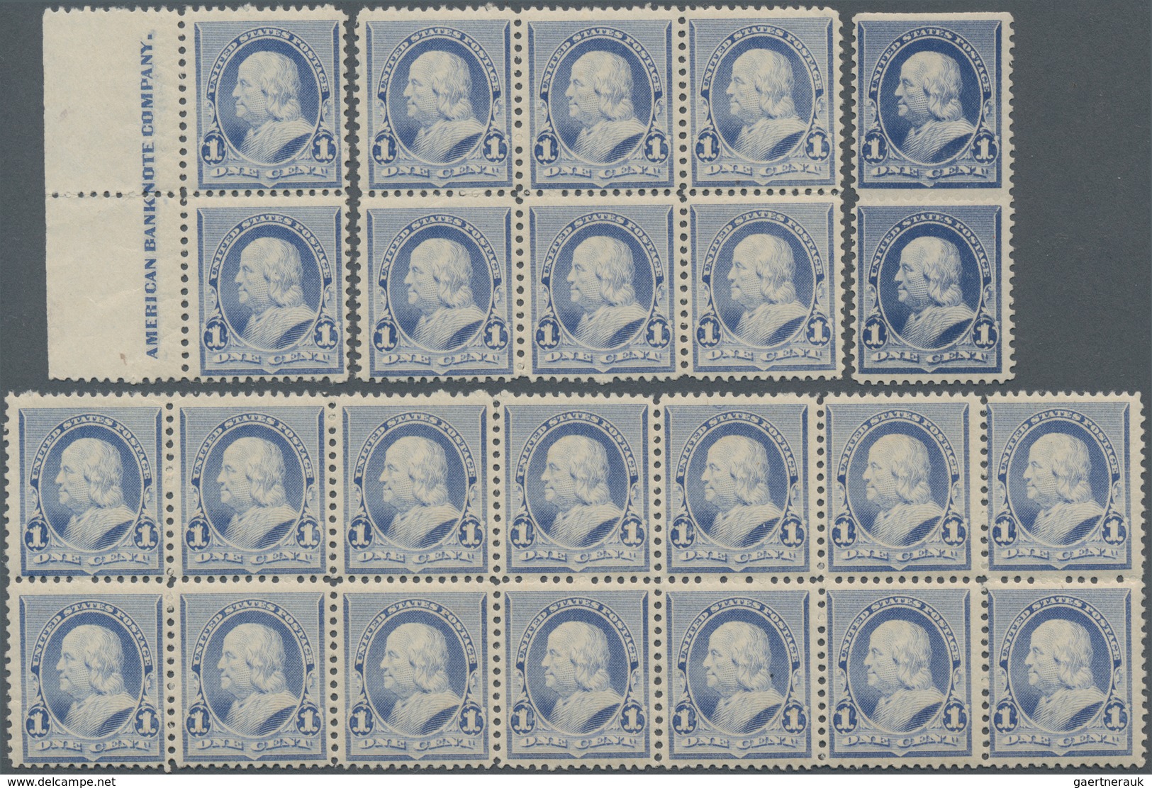 Vereinigte Staaten Von Amerika: 1c, 2c 1890 Issue Group (Scott Nos. 219, 220) Comprising 1c (36 Neve - Other & Unclassified