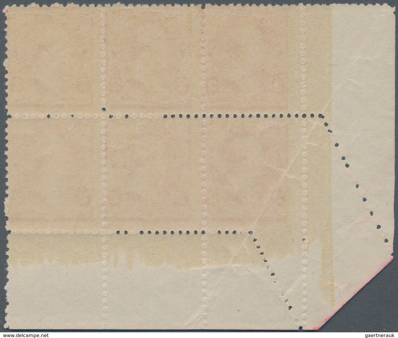 Vereinigte Staaten Von Amerika: 2c Carmine 1890 Issue (Scott 220), Bottom Left Corner Block Of Six W - Autres & Non Classés