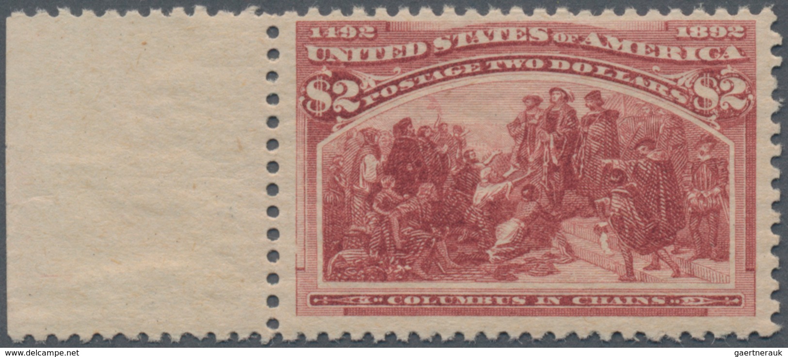 Vereinigte Staaten Von Amerika: $2.00 Columbus Issue (Scott No. 242), Never Hinged Single With Left - Sonstige & Ohne Zuordnung