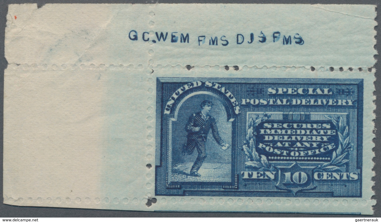 Vereinigte Staaten Von Amerika: 10c 1894 Unwatermarked Special Delivery (Scott No. E4), Never Hinged - Sonstige & Ohne Zuordnung