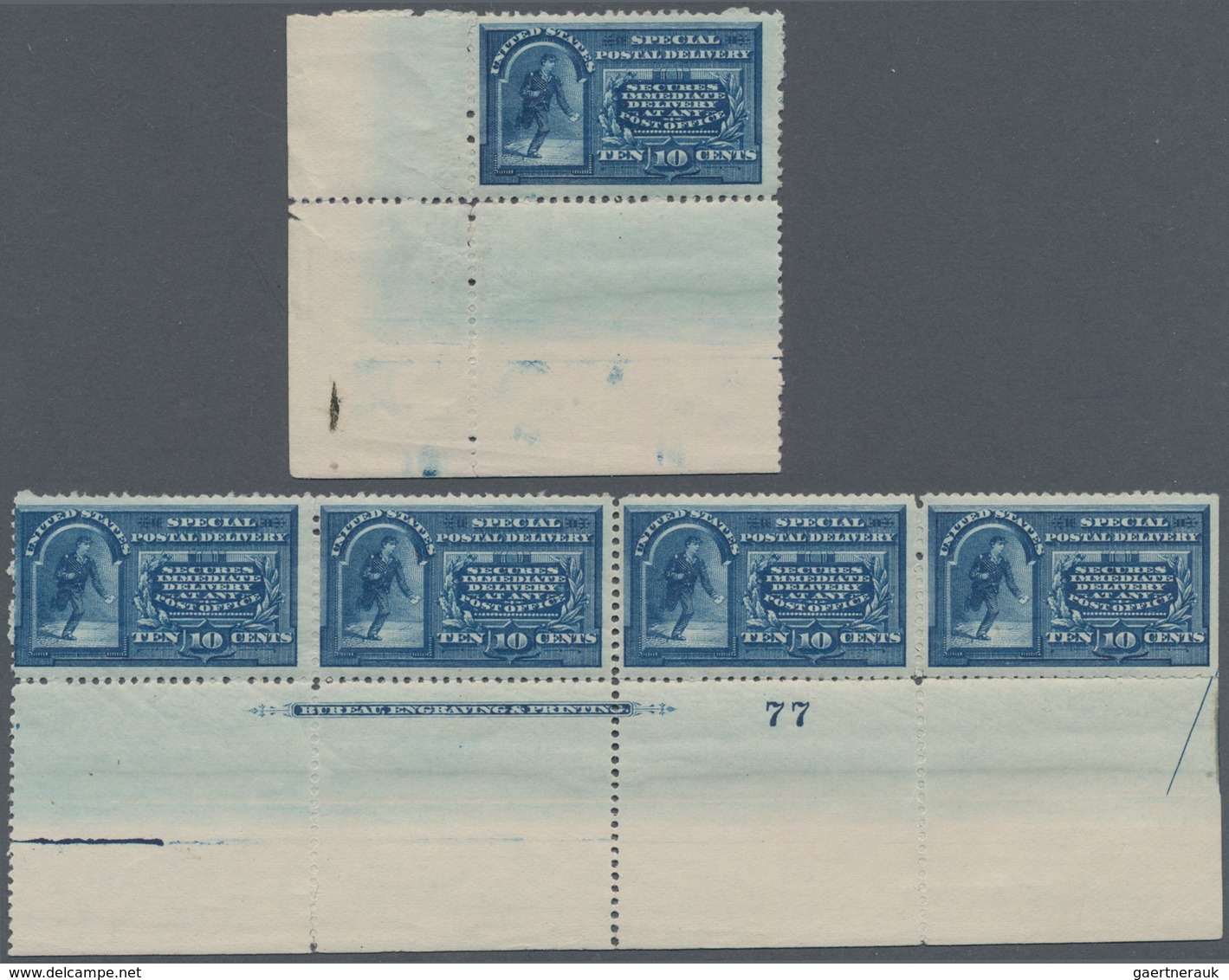 Vereinigte Staaten Von Amerika: 1894, 10c Unwatermarked Special Delivery (Scott No. E4), Never Hinge - Other & Unclassified