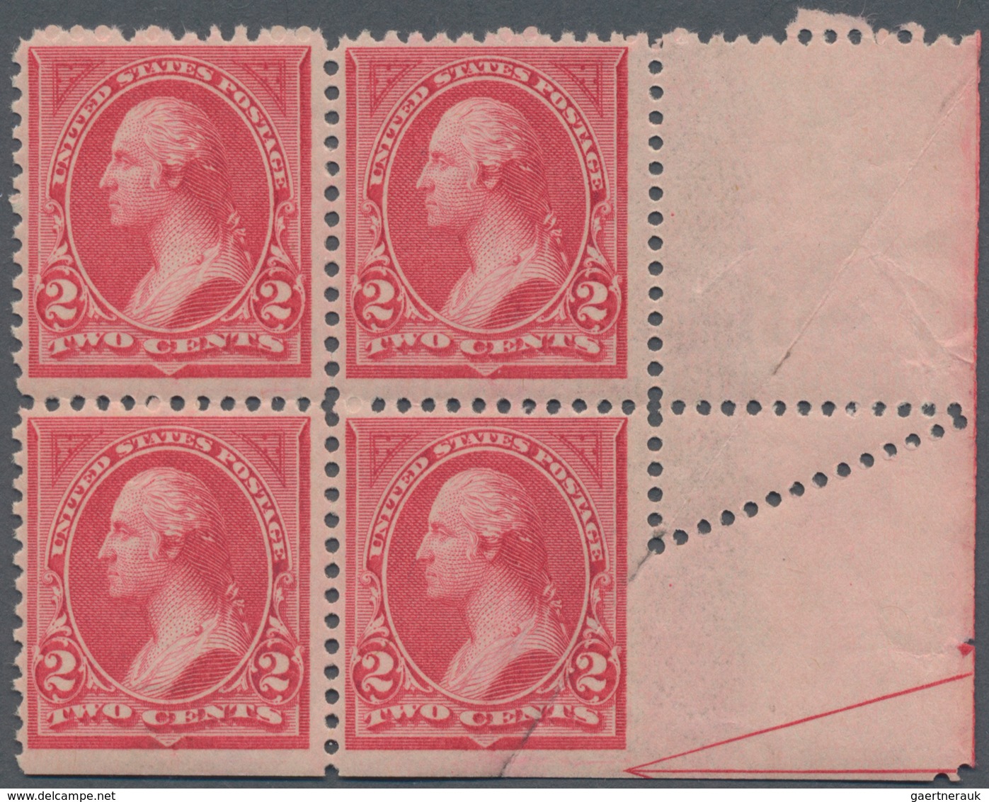 Vereinigte Staaten Von Amerika: 2c Carmine Type I Unwatermarked 1894 (Scott 250), Never Hinged Part - Other & Unclassified