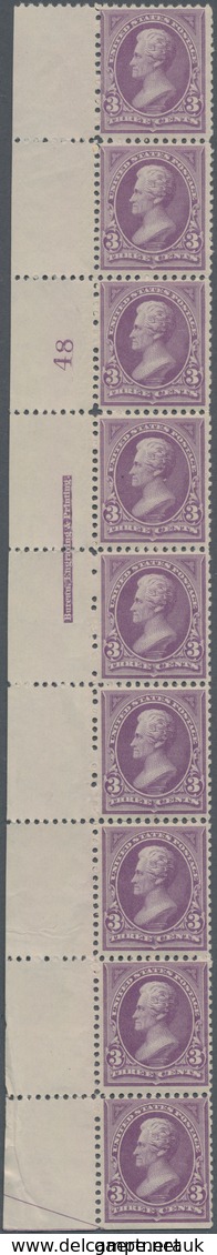 Vereinigte Staaten Von Amerika: 3c 1894 Unwatermarked (Scott 253), Never Hinged Left Plate No. 48, I - Other & Unclassified