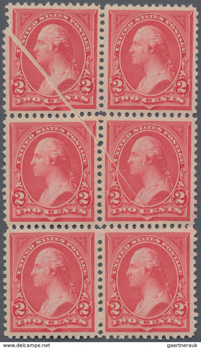 Vereinigte Staaten Von Amerika: 2c Type I Watermarked 1895 (Scott 265), Never Hinged Vertical Block - Other & Unclassified