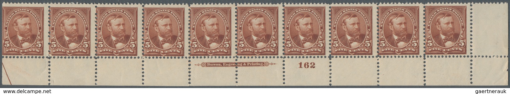 Vereinigte Staaten Von Amerika: 5c 1895 Watermarked (Scott 270), Never Hinged Bottom Plate No. 162, - Sonstige & Ohne Zuordnung