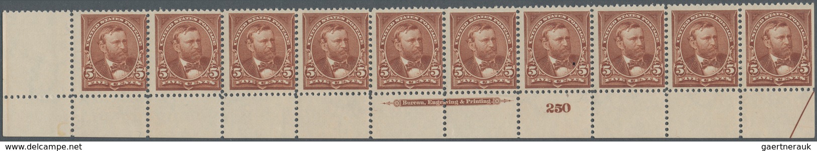 Vereinigte Staaten Von Amerika: 5c 1895 Watermarked (Scott 270), Never Hinged Bottom Plate No. 250, - Other & Unclassified