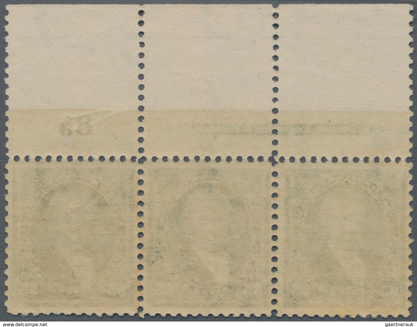 Vereinigte Staaten Von Amerika: $5.00 1895 Watermarked (Scott 278), Full Top Plate No. 85 And Imprin - Other & Unclassified