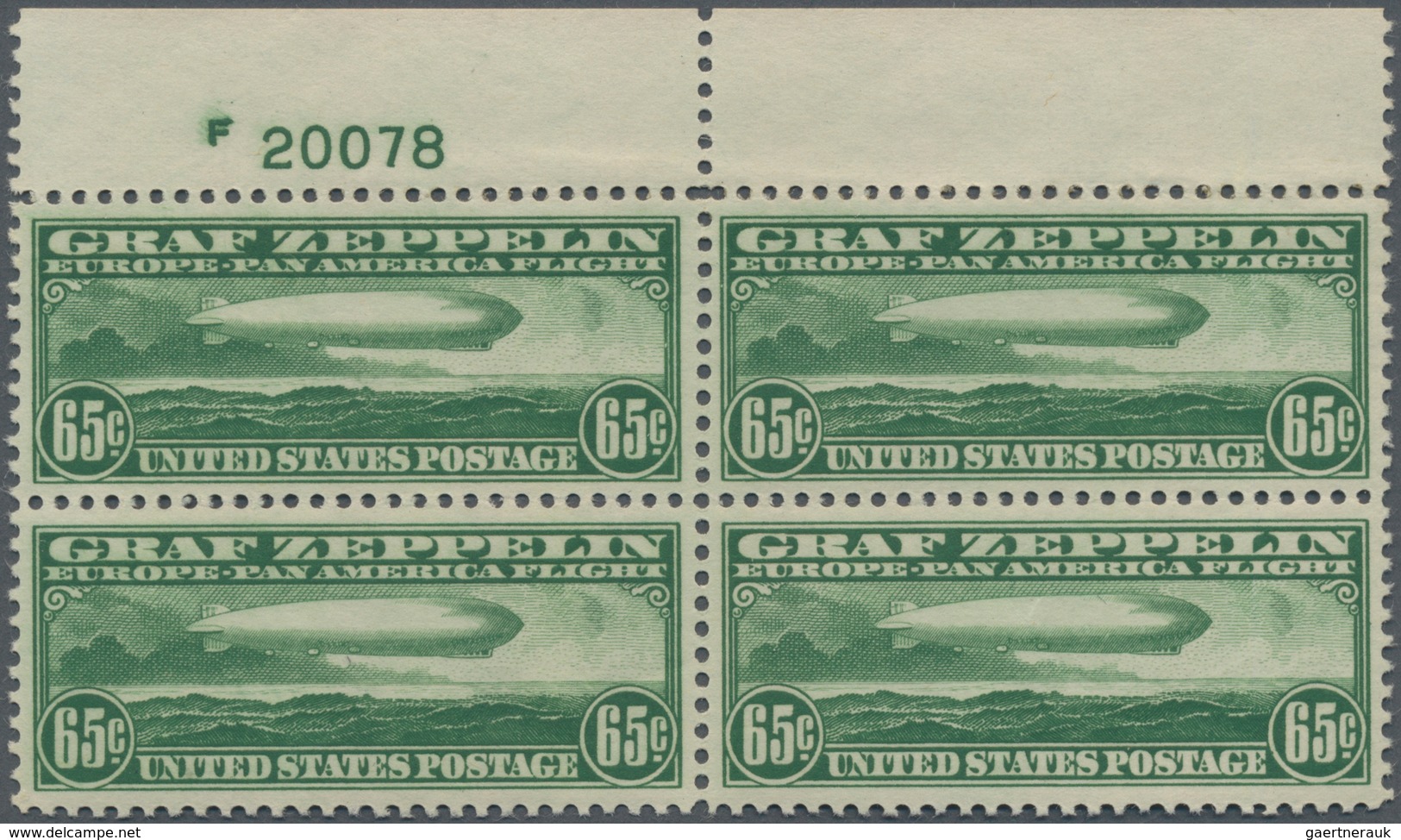 Vereinigte Staaten Von Amerika: 1930: 65c-$2.60 Graf Zeppelin (Scott C13-C15), Never Hinged Blocks O - Other & Unclassified