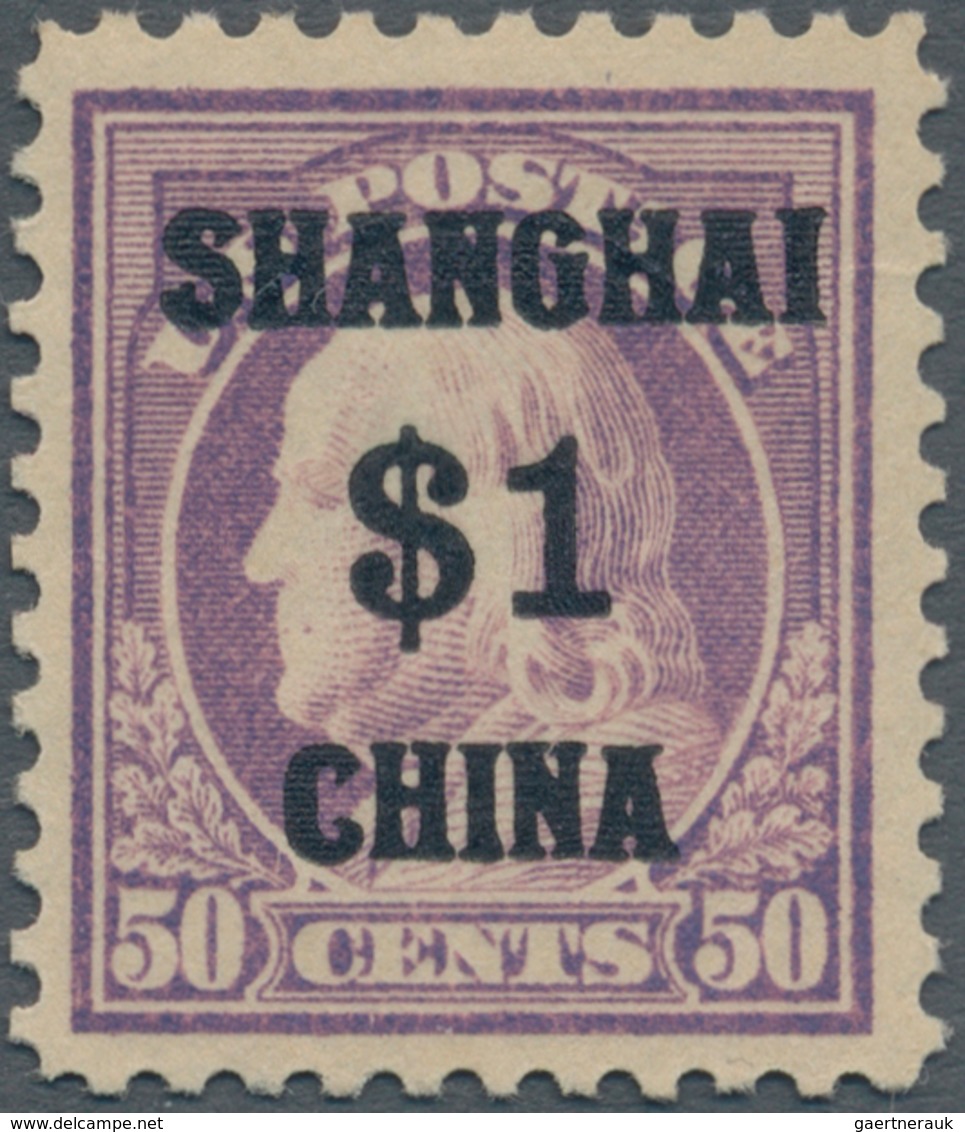 Vereinigte Staaten Von Amerika - Post In China: 1919, 50c Light Violet Optd. 'SHANGHAI / $ 1 / CHINA - China (Sjanghai)